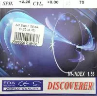 Фото Полимерная астигматическая линза с мультипокрытием n=1,56 Blue HMC