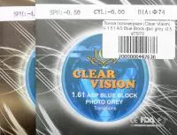 Фото Полимерная фотохромная линза CV с мультипокрытием n=1,61 Blue Block AS HMC EMI UV