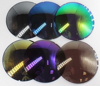 Фото Полимерная солнцезащитная линза с зеркальным покрытием CR-39 n=1,49 D70 0,0 дптр